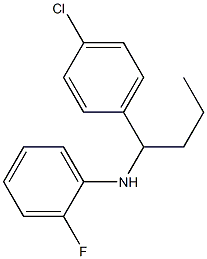 N-[1-(4-chlorophenyl)butyl]-2-fluoroaniline Struktur