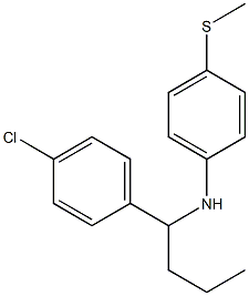 N-[1-(4-chlorophenyl)butyl]-4-(methylsulfanyl)aniline Struktur