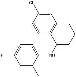 N-[1-(4-chlorophenyl)butyl]-4-fluoro-2-methylaniline Struktur