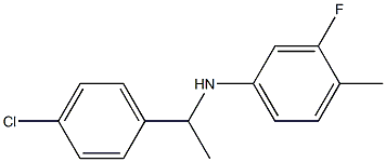 N-[1-(4-chlorophenyl)ethyl]-3-fluoro-4-methylaniline Struktur