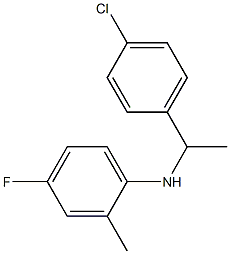 N-[1-(4-chlorophenyl)ethyl]-4-fluoro-2-methylaniline Struktur