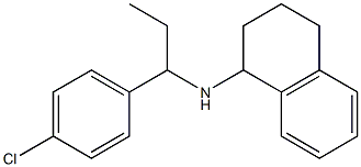 N-[1-(4-chlorophenyl)propyl]-1,2,3,4-tetrahydronaphthalen-1-amine Struktur