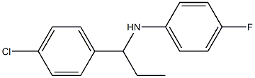 N-[1-(4-chlorophenyl)propyl]-4-fluoroaniline Struktur