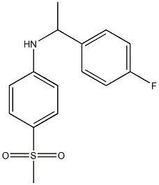 N-[1-(4-fluorophenyl)ethyl]-4-methanesulfonylaniline Struktur