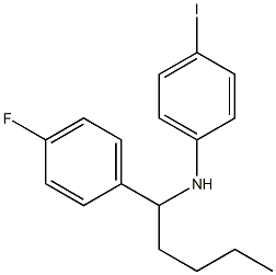 N-[1-(4-fluorophenyl)pentyl]-4-iodoaniline Struktur