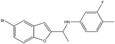 N-[1-(5-bromo-1-benzofuran-2-yl)ethyl]-3-fluoro-4-methylaniline Struktur