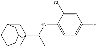 N-[1-(adamantan-1-yl)ethyl]-2-chloro-4-fluoroaniline Struktur