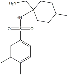 N-[1-(aminomethyl)-4-methylcyclohexyl]-3,4-dimethylbenzene-1-sulfonamide Struktur