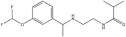 N-[2-({1-[3-(difluoromethoxy)phenyl]ethyl}amino)ethyl]-2-methylpropanamide Struktur