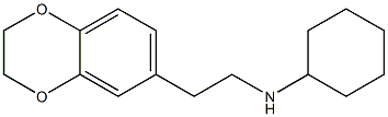 N-[2-(2,3-dihydro-1,4-benzodioxin-6-yl)ethyl]cyclohexanamine Struktur