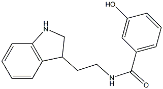 N-[2-(2,3-dihydro-1H-indol-3-yl)ethyl]-3-hydroxybenzamide Struktur