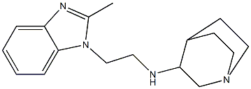 N-[2-(2-methyl-1H-1,3-benzodiazol-1-yl)ethyl]-1-azabicyclo[2.2.2]octan-3-amine Struktur