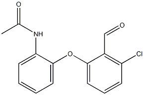 N-[2-(3-chloro-2-formylphenoxy)phenyl]acetamide Struktur