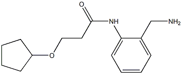 N-[2-(aminomethyl)phenyl]-3-(cyclopentyloxy)propanamide Struktur