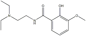 N-[2-(diethylamino)ethyl]-2-hydroxy-3-methoxybenzamide Struktur