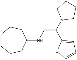 N-[2-(furan-2-yl)-2-(pyrrolidin-1-yl)ethyl]cycloheptanamine Struktur