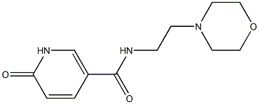 N-[2-(morpholin-4-yl)ethyl]-6-oxo-1,6-dihydropyridine-3-carboxamide Struktur