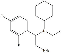 N-[2-amino-1-(2,4-difluorophenyl)ethyl]-N-ethylcyclohexanamine Struktur