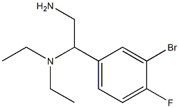 N-[2-amino-1-(3-bromo-4-fluorophenyl)ethyl]-N,N-diethylamine Struktur