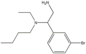 N-[2-amino-1-(3-bromophenyl)ethyl]-N-butyl-N-ethylamine Struktur