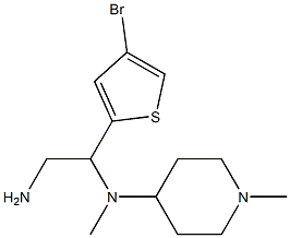 N-[2-amino-1-(4-bromothiophen-2-yl)ethyl]-N,1-dimethylpiperidin-4-amine Struktur