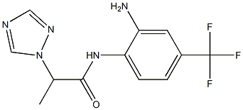 N-[2-amino-4-(trifluoromethyl)phenyl]-2-(1H-1,2,4-triazol-1-yl)propanamide Struktur