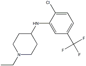 N-[2-chloro-5-(trifluoromethyl)phenyl]-1-ethylpiperidin-4-amine Struktur