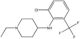 N-[2-chloro-6-(trifluoromethyl)phenyl]-1-ethylpiperidin-4-amine Struktur