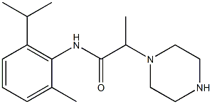 N-[2-methyl-6-(propan-2-yl)phenyl]-2-(piperazin-1-yl)propanamide Struktur