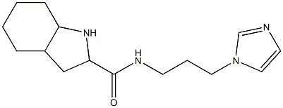 N-[3-(1H-imidazol-1-yl)propyl]-octahydro-1H-indole-2-carboxamide Struktur