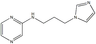 N-[3-(1H-imidazol-1-yl)propyl]pyrazin-2-amine Struktur