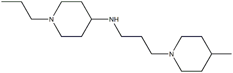 N-[3-(4-methylpiperidin-1-yl)propyl]-1-propylpiperidin-4-amine Struktur