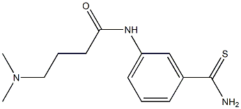 N-[3-(aminocarbonothioyl)phenyl]-4-(dimethylamino)butanamide Struktur