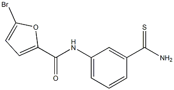 N-[3-(aminocarbonothioyl)phenyl]-5-bromo-2-furamide Struktur