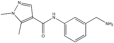 N-[3-(aminomethyl)phenyl]-1,5-dimethyl-1H-pyrazole-4-carboxamide Struktur