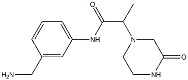 N-[3-(aminomethyl)phenyl]-2-(3-oxopiperazin-1-yl)propanamide Struktur