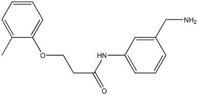 N-[3-(aminomethyl)phenyl]-3-(2-methylphenoxy)propanamide Struktur