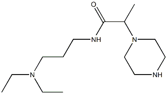 N-[3-(diethylamino)propyl]-2-(piperazin-1-yl)propanamide Struktur