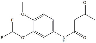 N-[3-(difluoromethoxy)-4-methoxyphenyl]-3-oxobutanamide Struktur