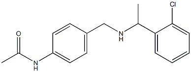 N-[4-({[1-(2-chlorophenyl)ethyl]amino}methyl)phenyl]acetamide Struktur