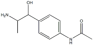 N-[4-(2-amino-1-hydroxypropyl)phenyl]acetamide Struktur