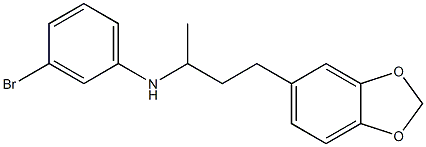 N-[4-(2H-1,3-benzodioxol-5-yl)butan-2-yl]-3-bromoaniline Struktur