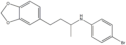 N-[4-(2H-1,3-benzodioxol-5-yl)butan-2-yl]-4-bromoaniline Struktur