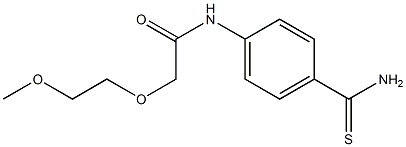 N-[4-(aminocarbonothioyl)phenyl]-2-(2-methoxyethoxy)acetamide Struktur