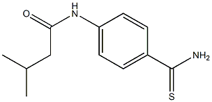 N-[4-(aminocarbonothioyl)phenyl]-3-methylbutanamide Struktur