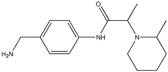 N-[4-(aminomethyl)phenyl]-2-(2-methylpiperidin-1-yl)propanamide Struktur