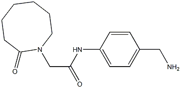 N-[4-(aminomethyl)phenyl]-2-(2-oxoazocan-1-yl)acetamide Struktur