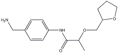 N-[4-(aminomethyl)phenyl]-2-(oxolan-2-ylmethoxy)propanamide Struktur