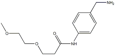 N-[4-(aminomethyl)phenyl]-3-(2-methoxyethoxy)propanamide Struktur