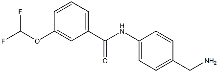 N-[4-(aminomethyl)phenyl]-3-(difluoromethoxy)benzamide Struktur